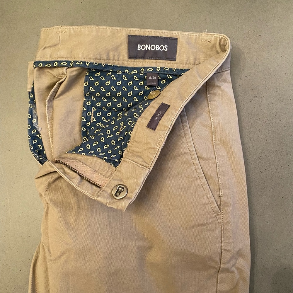 Mens Bonobos athletic fit Chinos